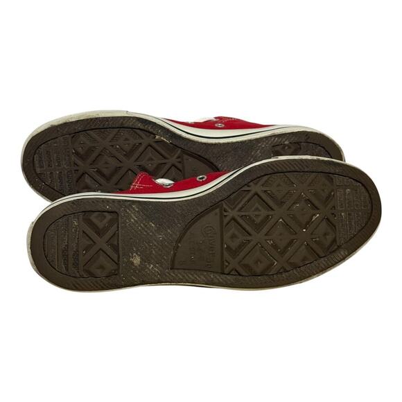 Converse Chuck Taylor All Star Red Low Top Canvas Sneakers Women's Size 8 Shoes - Picture 8 of 8